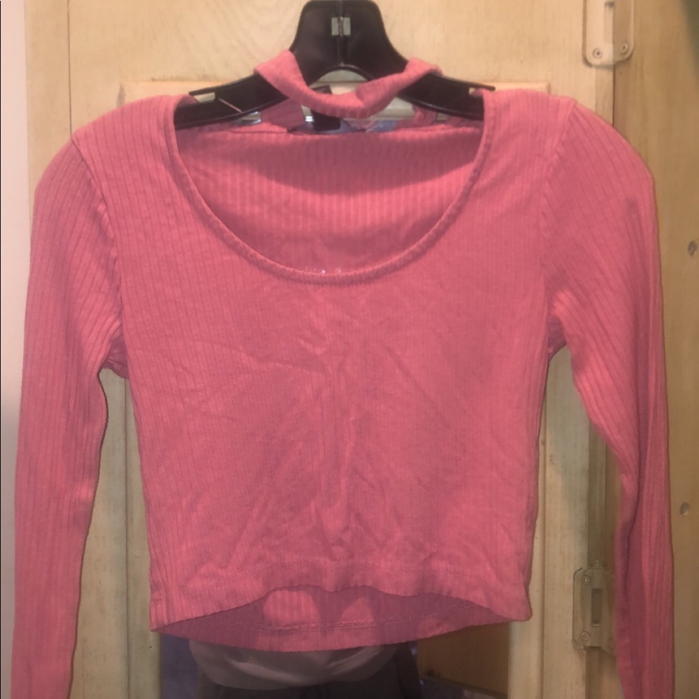 Cropped Long sleeve collared Forever 21